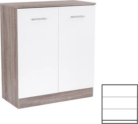 Miami komód 2 ajtós 80x92 cm fehér-yorki tölgy