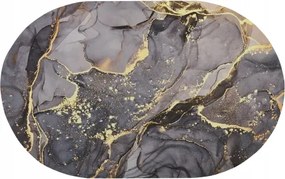 Fürdőszobaszőnyeg Gyorsan száradó Szőnyeg Mintás Márvány Szürke Arany 50x80 cm