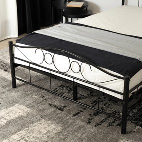 Fekete fém ágykeret 120x200 cm GRIFFIN