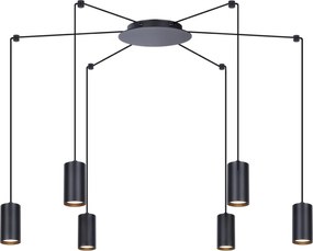 KAJA K-4898 PUERTO Fekete Színű Függeszték 6xGU10 10W IP20