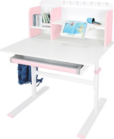 Növekvő íróasztal, rózsaszín/fehér, ADAN