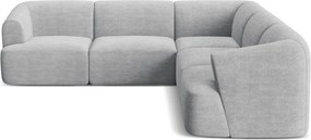 Világosszürke kordbársony sarokkanapé Campi – Cosmopolitan Design