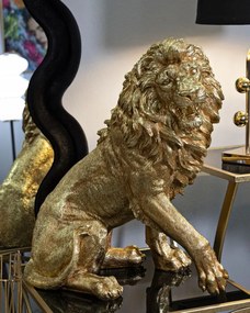 Lion of Glory arany oroszlán dekorációs figura 45X29X55 cm