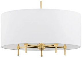 Argon 2132 - Csillár rúdon ABBANO 5xE14/7W/230V sárgaréz/fehér