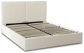 Krém Bouclé Franciaágy Ágyneműtartóval. 140x200 MARSYLIA