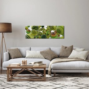 Csíkos gömbök képe (órával) (90x30 cm)