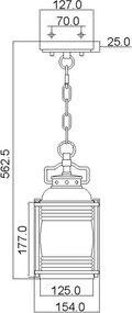 Kichler Ashland Bay KL-ASHLANDBAY8-S-BU Függeszték 1x60W/E27 IP44