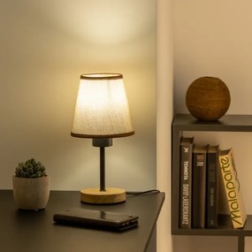 BRILAGI - Asztali lámpa NUBILA WOOD 1xE27/25W/230V tölgy/barna