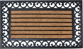 Lábtörlő téglalap alakú viktoriánus mintás gumi dekoratív bejárati