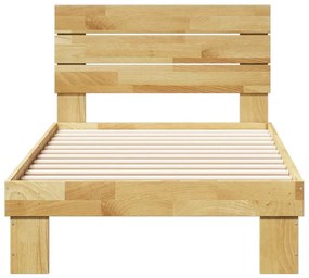 ágykeret fejtámlával matrac nélkül 80x200 cm tömör fa tölgyfa