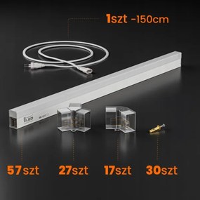 LED mennyezeti lámpa LED/456W/85-265V 4000K 522x298 cm CRI 90 IP54 fehér