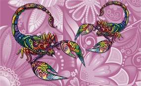 Tapéta Skorpiók Virágok Absztrakt Egzotika Art Design Szín 200x140 +ragasztó