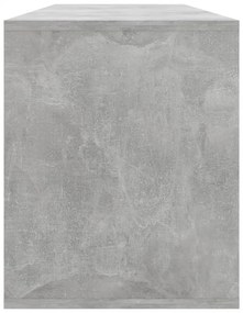 betonszürke szerelt fa TV-szekrény 130x35x50 cm