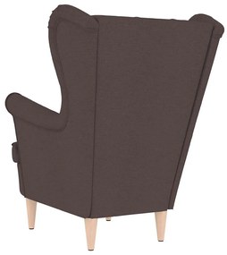 sötétbarna szövetfotel 74 x 84 x 100 cm