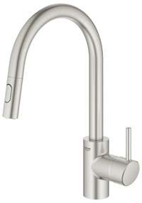 Mosogató csaptelep Grohe Concetto New kihúzható zuhannyal supersteel 31483DC2