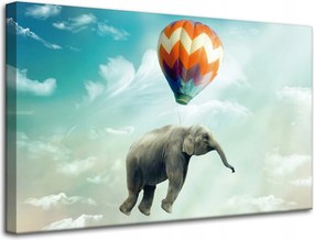 Vászonkép Absztrakt Repülő elefánt Művészet 80x50 cm