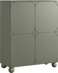 Sonatia II magas komód 120 cm, kétszárnyú, két rejtett fiókkal - olíva