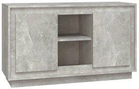 betonszürke szerelt fa tálalószekrény 102x35x60 cm
