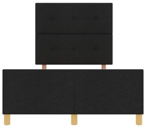 Fekete Ágykeret 120x190 cm Textil