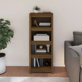 mézbarna tömör fenyőfa faliszekrény 50x35x125,5 cm