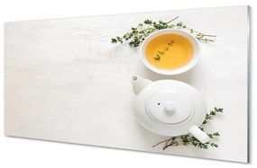 Akrilkép egy csésze tea 100x50 cm 2 fogas