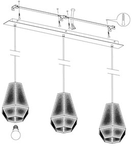 Eglo CHIAVICA 1 43228 függeszték, 3x28W E27