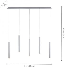 Leuchten Direkt 15205-95 - LED Csillár zsinóron BRUNO 5xLED/4,8W/230V