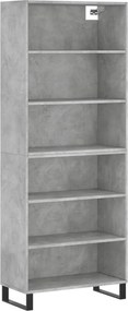 vidaXL betonszürke szerelt fa magasszekrény 69,5x32,5x180 cm