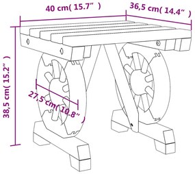 2 db tömör fenyőfa kerti lábzsámoly