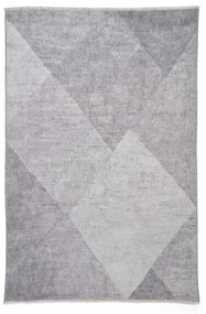 Világosszürke mosható pamutkeverék futószőnyeg 60x170 cm Whisper – Think Rugs