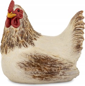 Tyúk figura 23cm Rusztikus stílus Húsvéti és egész éves tyúk dekoráció