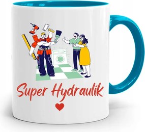 Kék Bögre Ajándék Vízvezeték Szerelőnek Szuper nyomott mintával