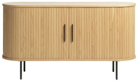 Black Friday - Natúr színű alacsony komód tölgyfa dekorral 140x76 cm Nola – Unique Furniture