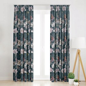 Szalagfüggöny Színes Virágok 145x220