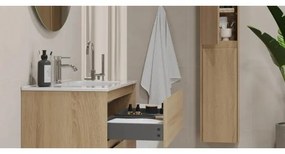 MOLDE 60 cm-es fürdőszobaszekrény mosdóval, tölgy