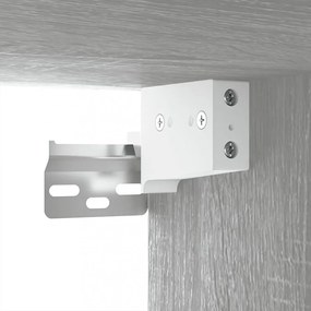 3 db szürke sonoma falra szerelhető TV-szekrény 80x34,5x40 cm
