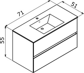 Nest mosdószekrény, 71 cm – TR785PNC1454