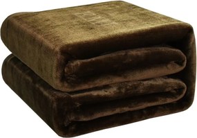 EMI sötétbarna színű mikroszálas takaró 150 x 200 cm