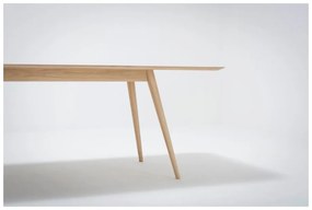 Stafa tömör tölgyfa étkezőasztal, 220 x 90 cm - Gazzda