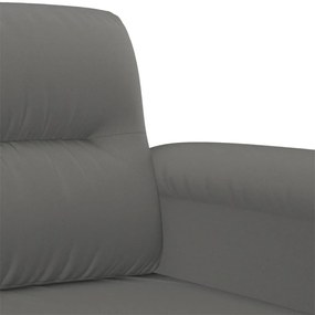 sötétszürke mikroszálas szövet kanapéfotel 60 cm