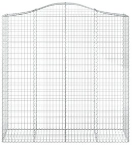 3 db íves horganyzott vas gabion kosár 200x50x200/220 cm
