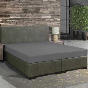 Pamut elasthan de luxe hamuszürke színű gumis lepedő 120/130x200/220 cm-es matracra