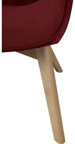 Piros bársony fotel Niko – Ropez