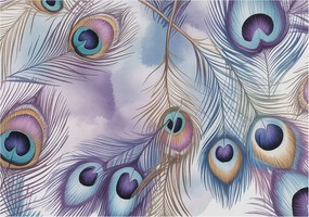 Flizelin fotótapéta Flizelin Design páva tollak 208x146 ragasztó