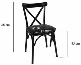 Ekol Black étkezőszék szett, 4 db