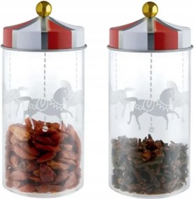 Alessi Circus Tárolók Fűszertartó tégelyek 2 db