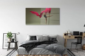 Üvegképek Balerina rózsaszín anyag 125x50 cm