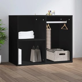 fekete szerelt fa pipereszekrény 80 x 40 x 65 cm