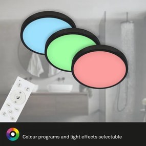Briloner 3709-015 - LED RGBW Dimmelhető mennyezeti lámpa LED/22W/230V fekete + távirányító