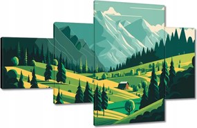 Festmények 130x80 Hegyi kilátás